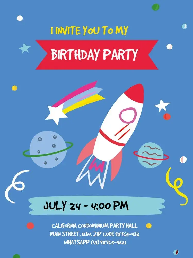 Children's Blue Space Celebration invitation