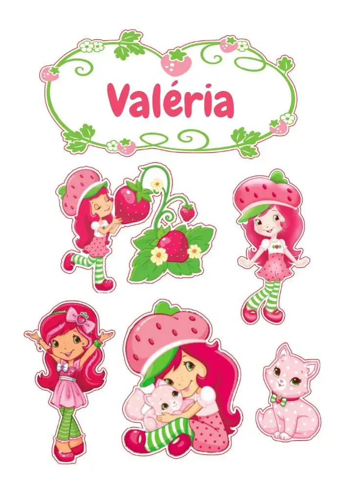 Invitation Strawberry Cake Topper Strawberry – Cake topper theme colorful, childish, fun, fruity, cheerful, themed