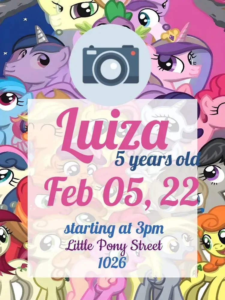 My Little Pony Ponies invitation