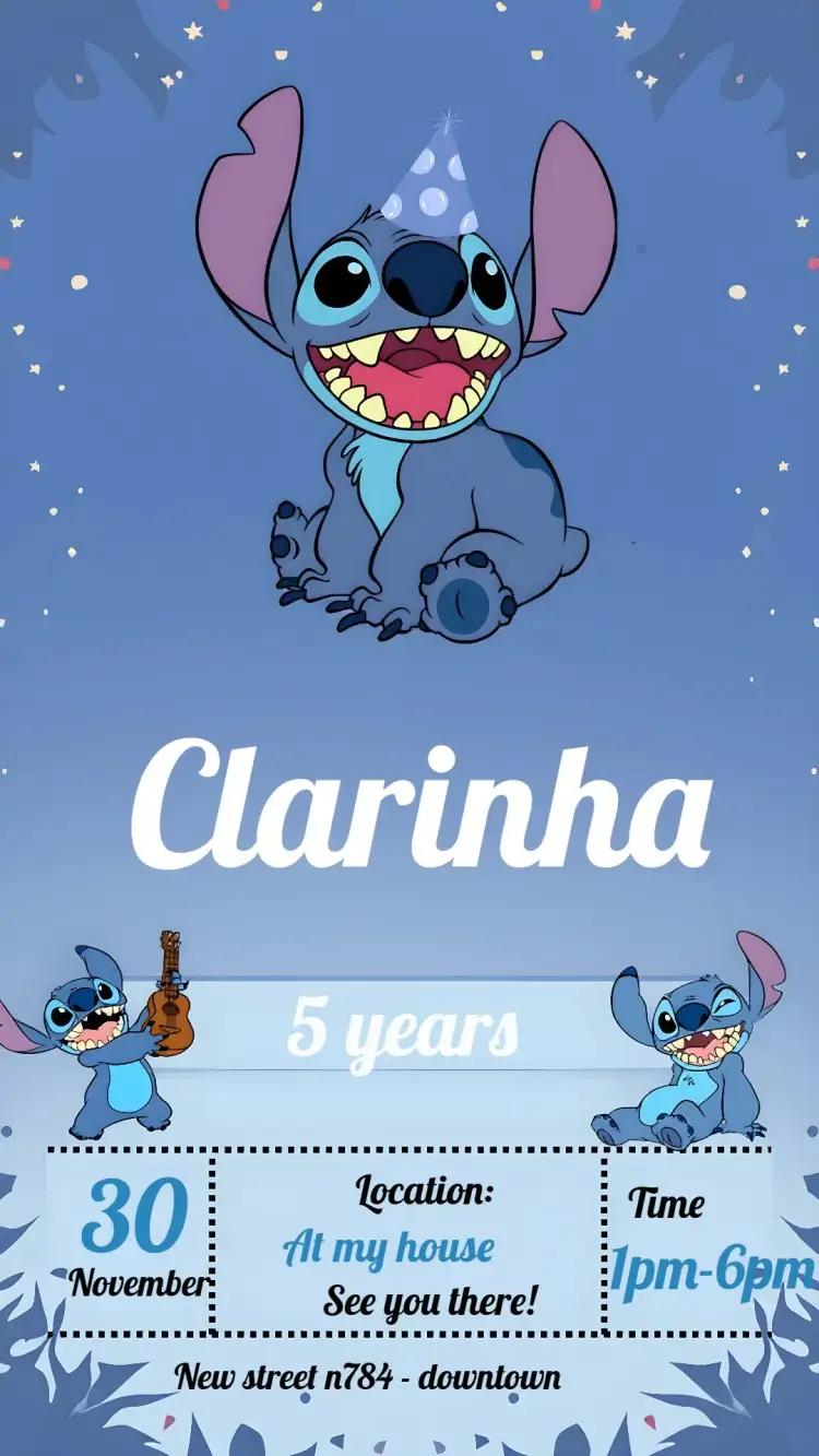 Stitch invitation