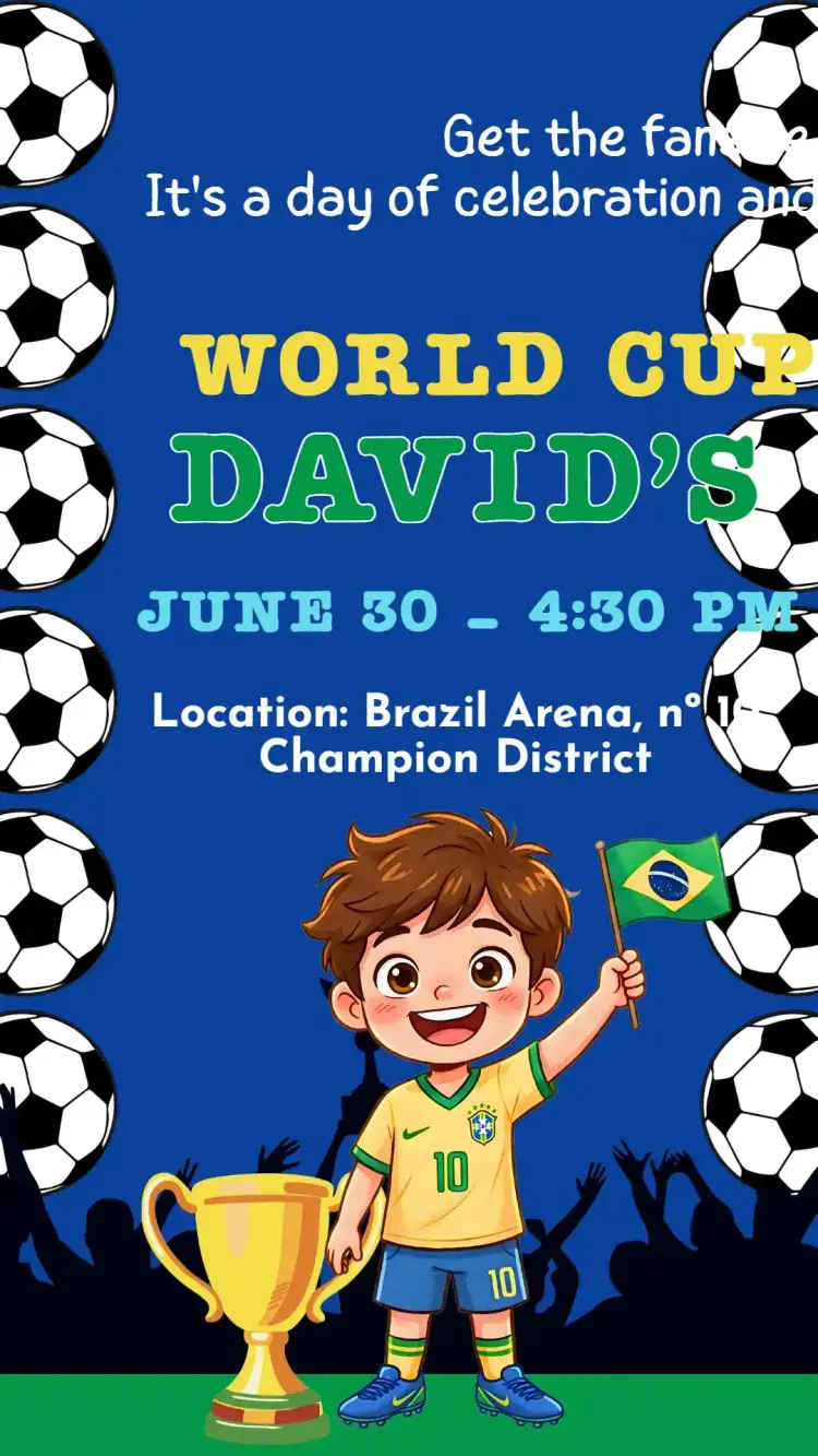Digital Invitation World Cup Soccer