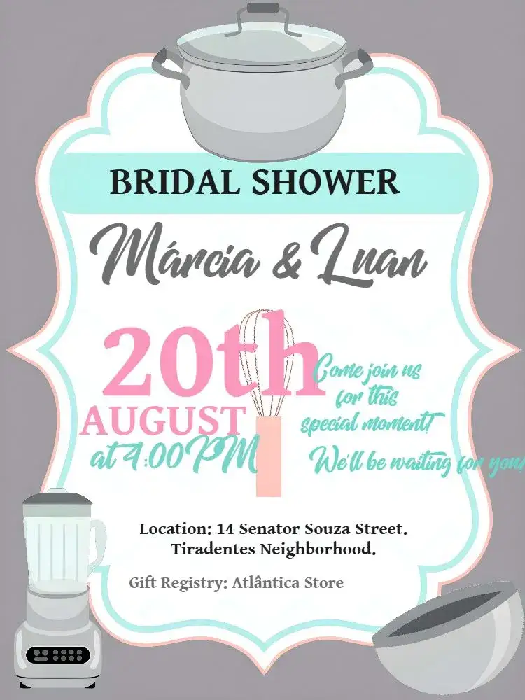 Invitation Whisk Bridal Shower – Bridal Shower theme modern, elegant, colorful, kitchen, minimalist, fun
