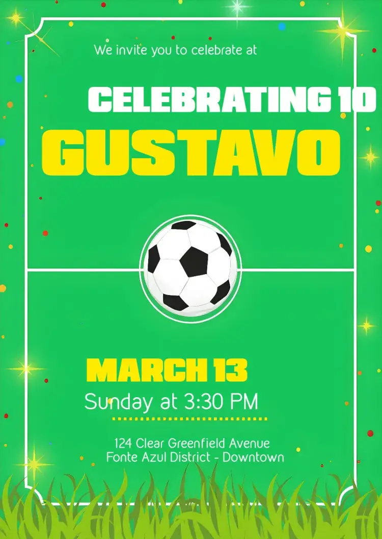Soccer Ball invitation
