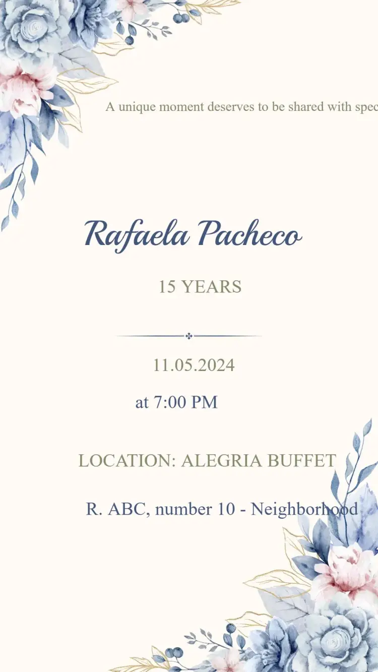 15th Birthday Invitation
