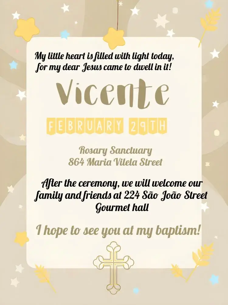 Digital Baptism invitation