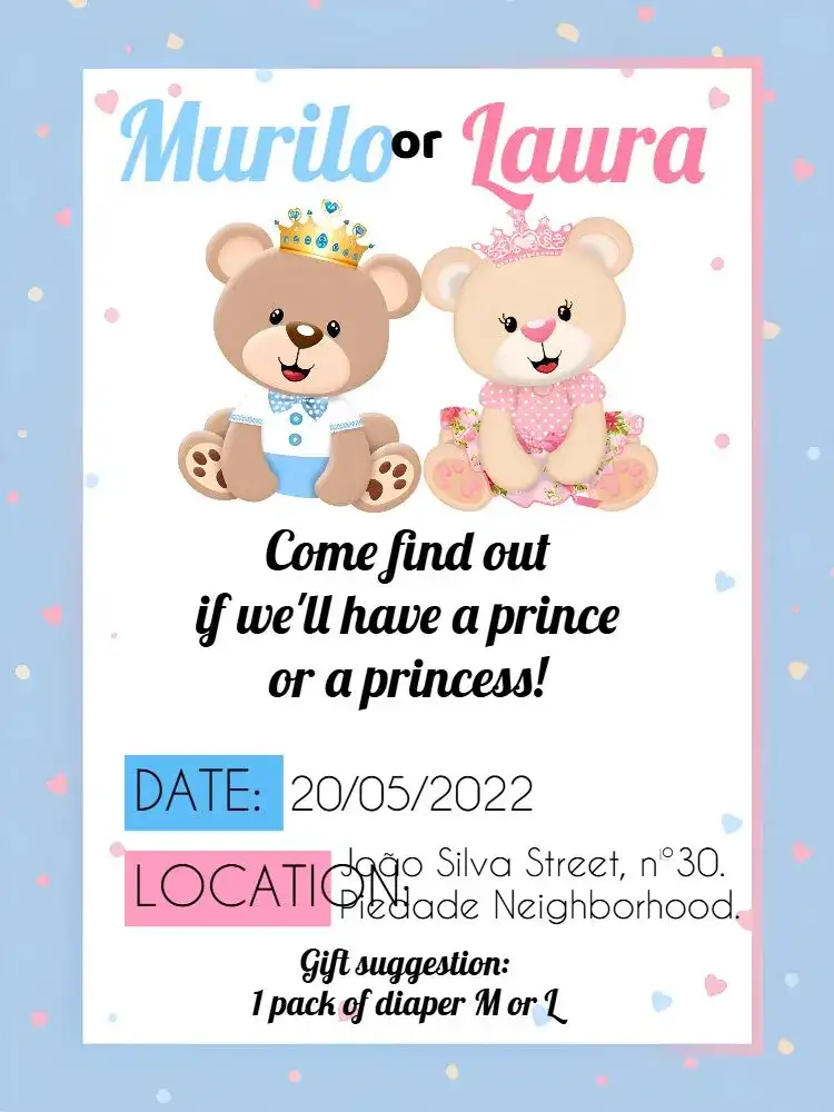 Royal Teddy Bears Crown Gender Reveal Tea Party