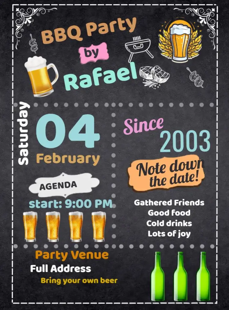 Adult birthday invitations for every kind of party