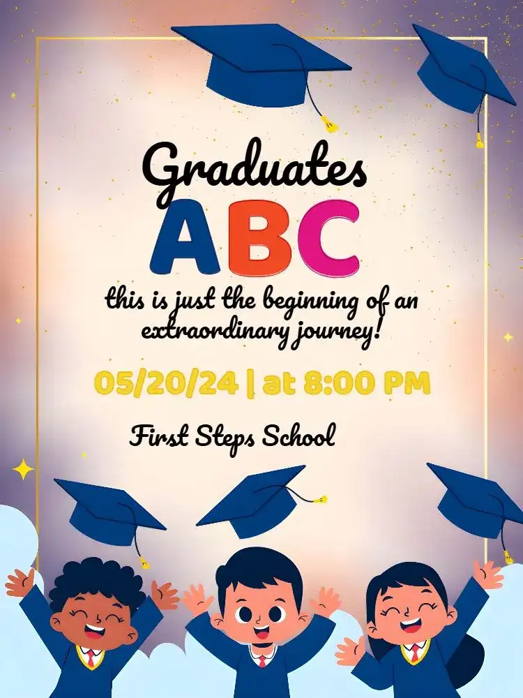 Colorful Abc Kids Graduation