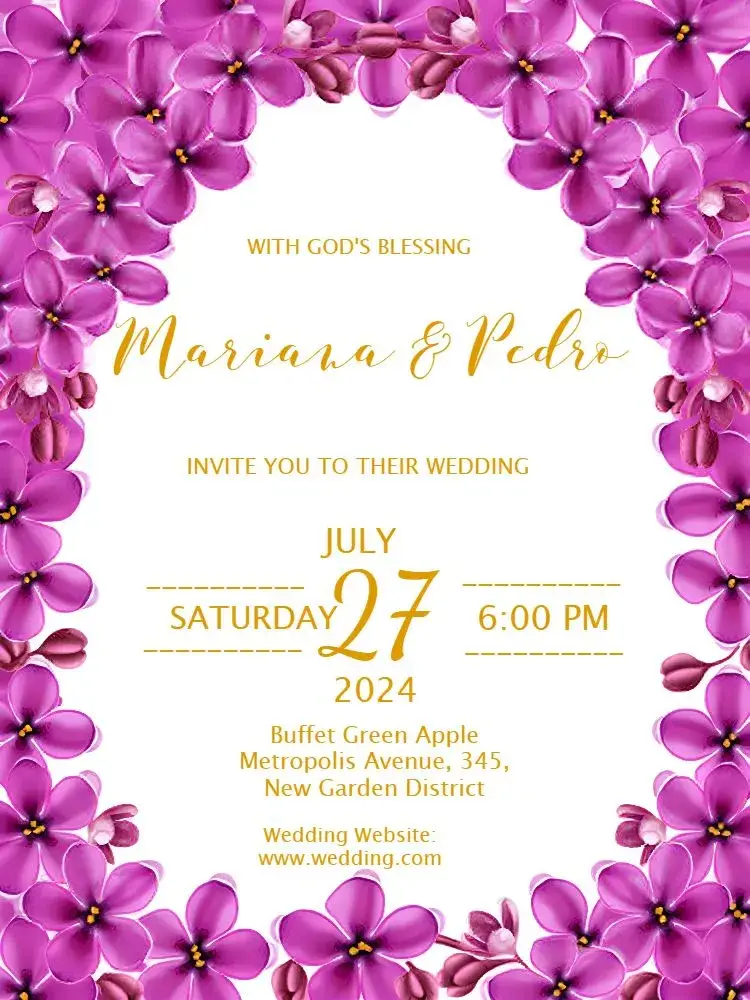 Floral Flowers Wedding invitation