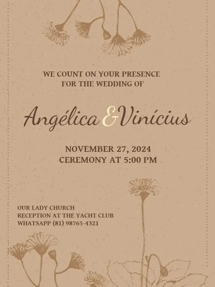 Rustic / Dark Sustainable Wedding Celebration invitation