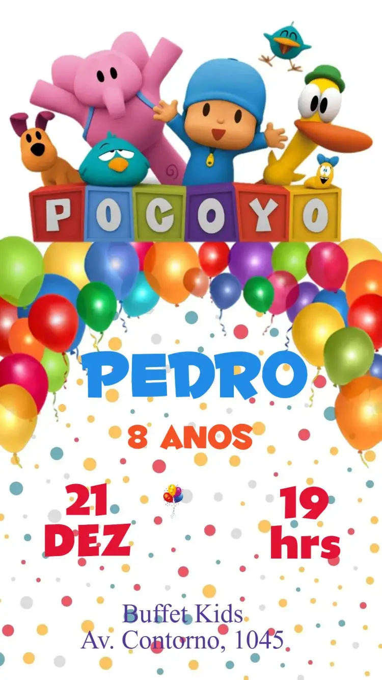 Pocoyo invitation