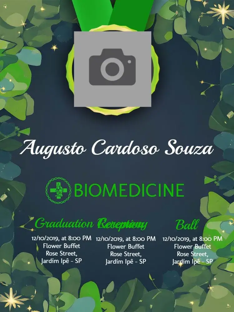 Biomedicine Graduation With Biomedical Photo invitation