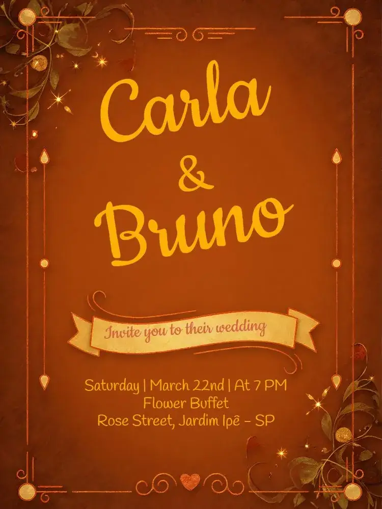 Romantic Beige Wedding invitation