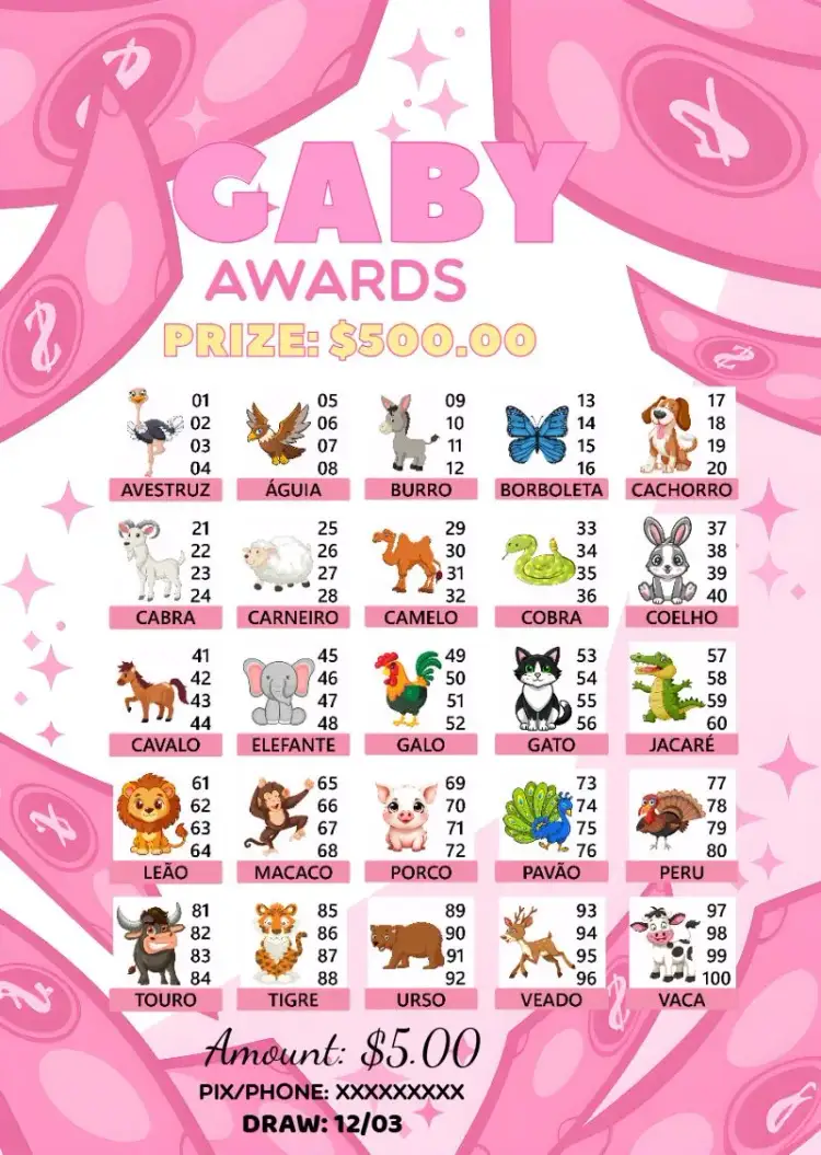 Invitation Raffle Of Animals Awards Game – Tickets theme colorful, playful, fun, animals, game, festive