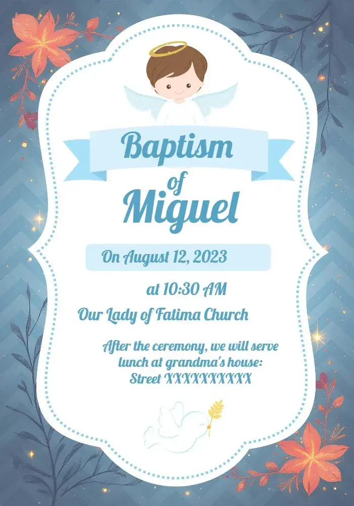 Baptism Confirmation invitation