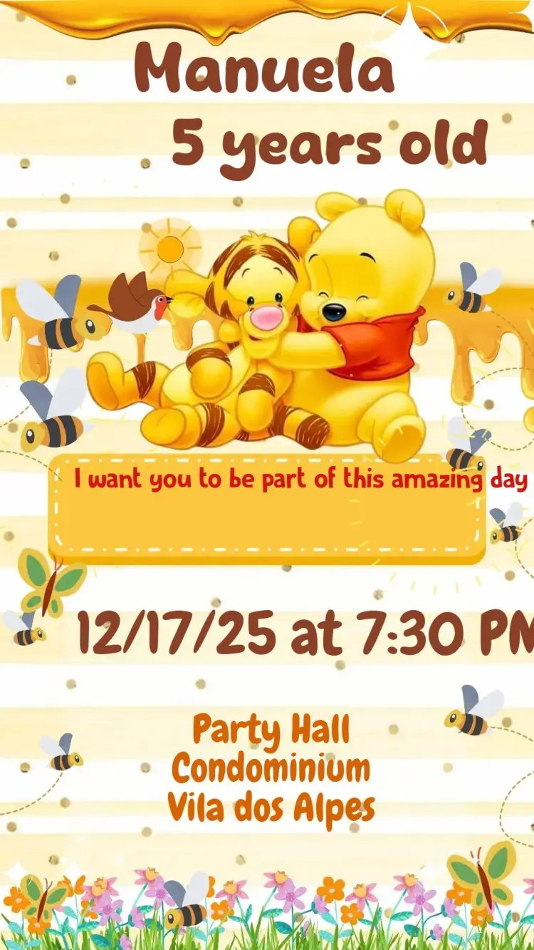 Winnie the Pooh invitation