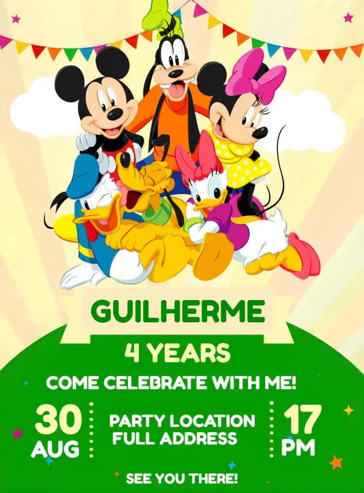 Mickey Mouse Club invitation