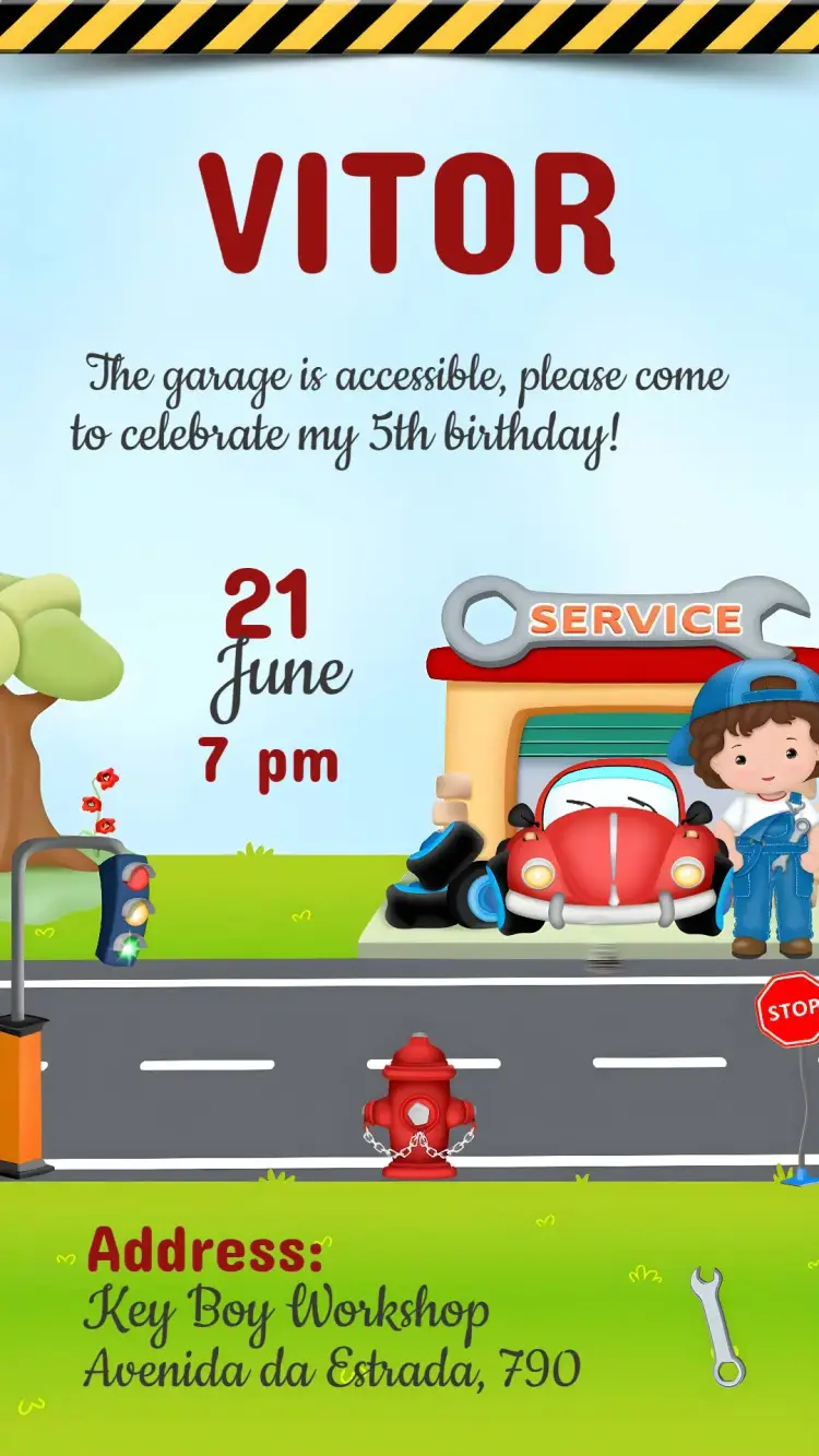 Mechanic Key invitation