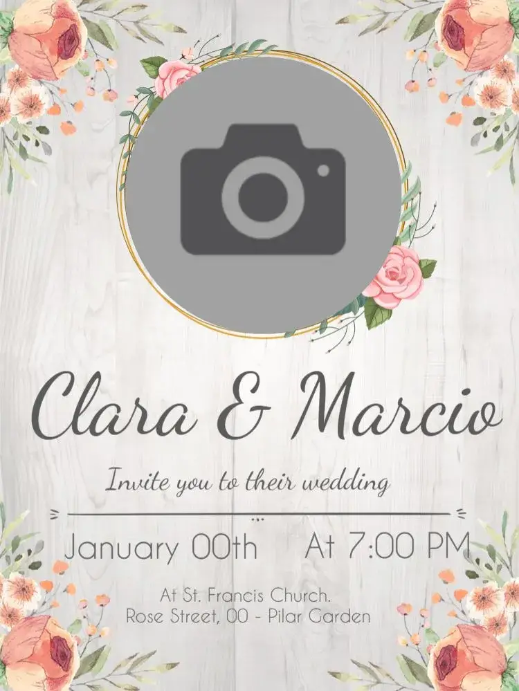 Rustic Wedding Roses Celebration invitation