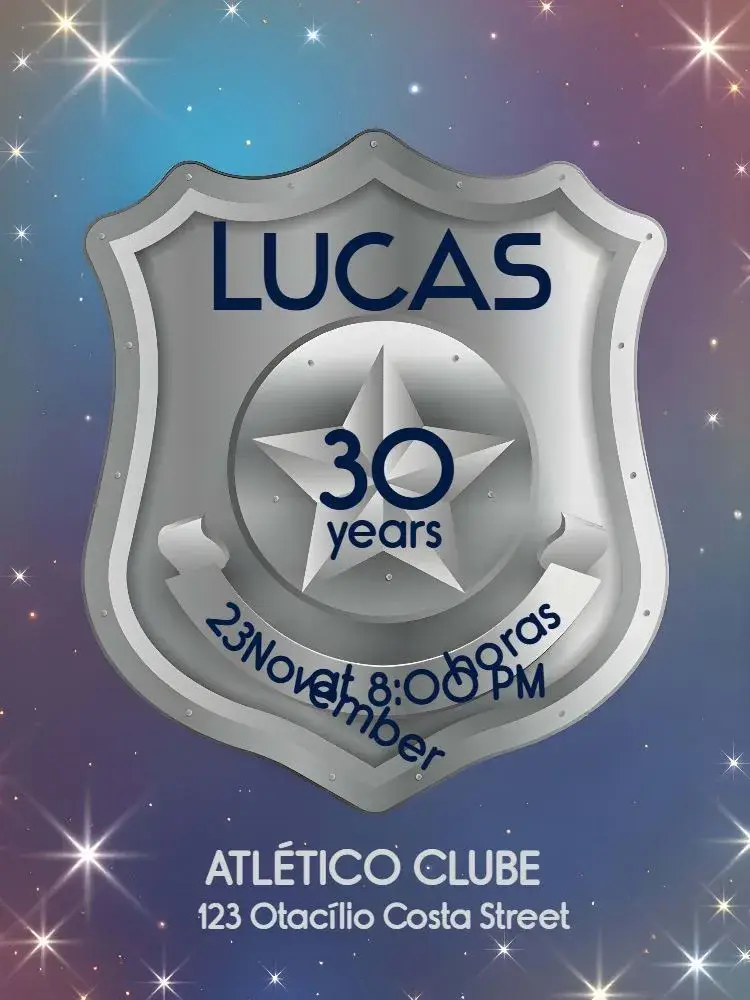 Invite Police Party editable and customizable