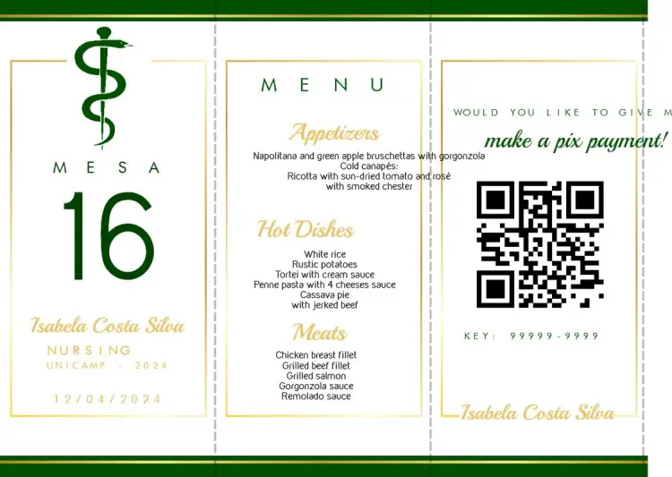Menu Triangle Medicine Graduation invitation