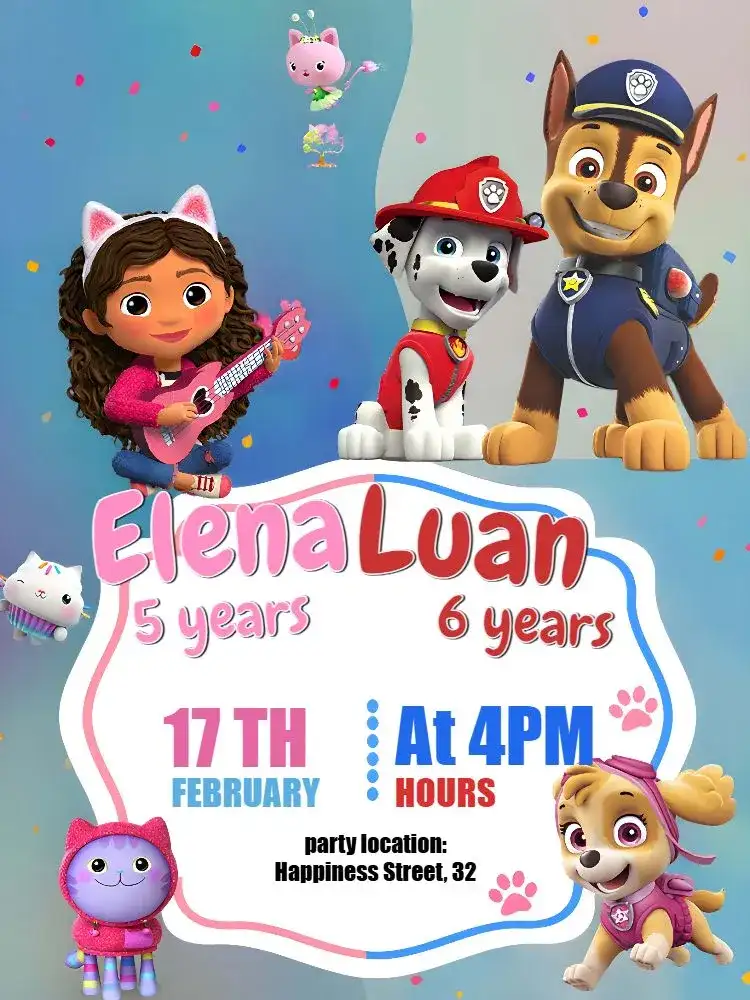 Double A Gabby's Magical House And Paw Patrol Boy