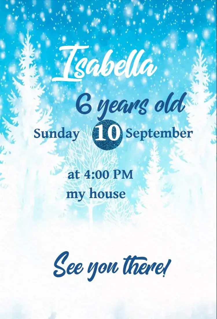 Ice Party invitation