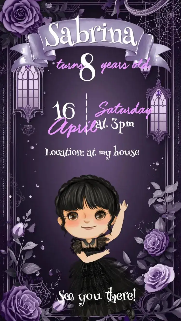 Wandinha invitation