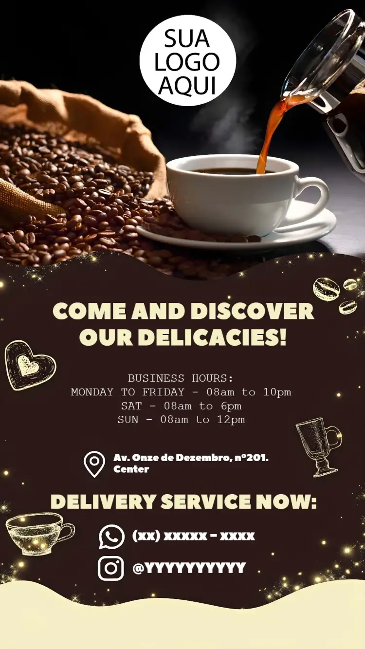 Coffee Shop Business Card invitation