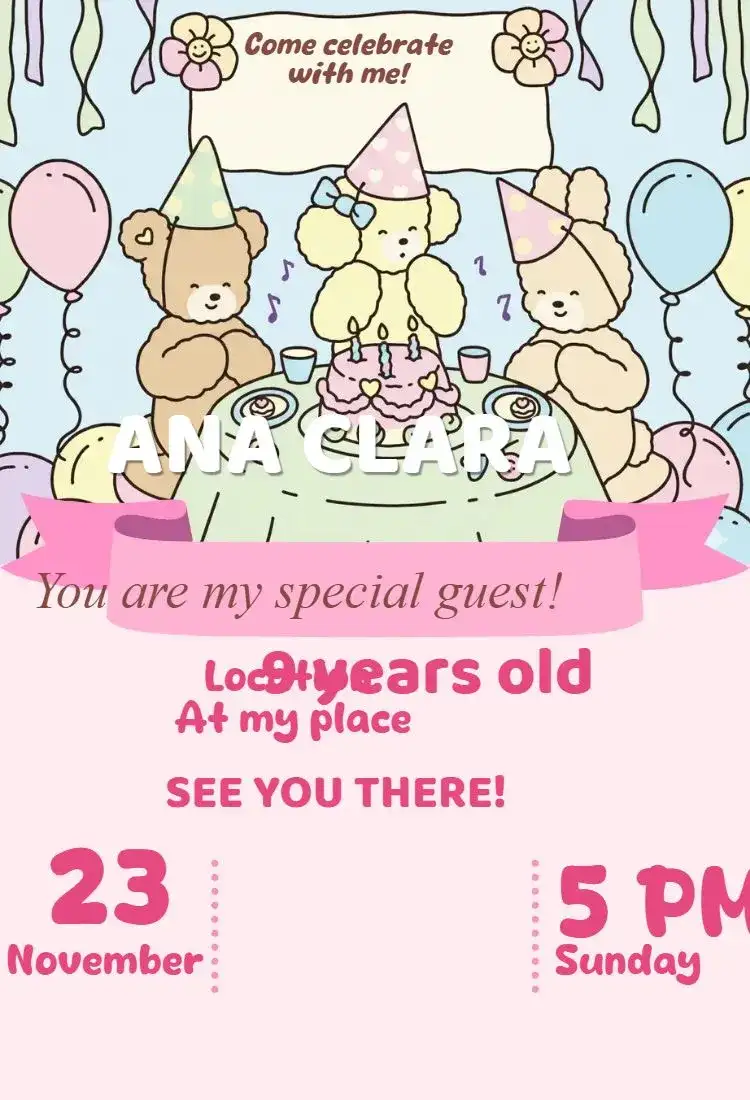 digital invitation bobbie goods candy color