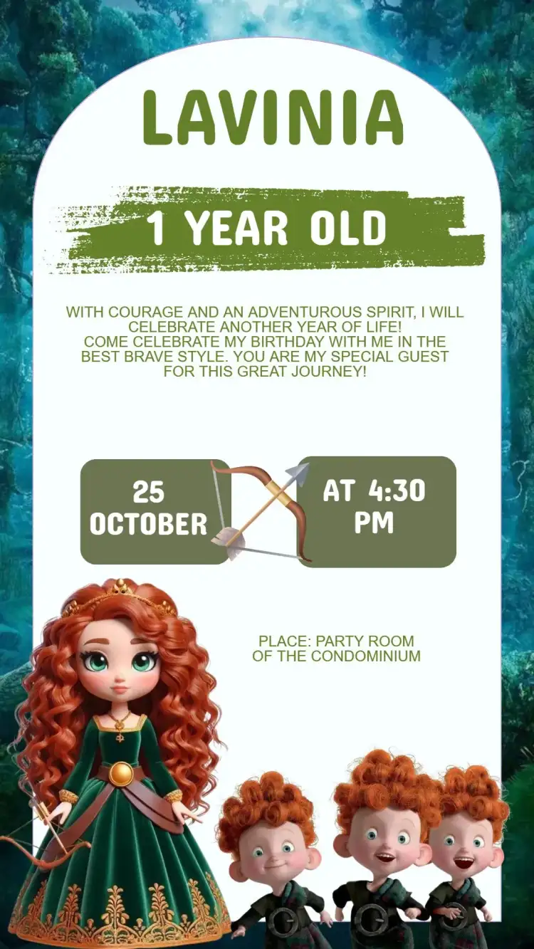 Brave Baby Birthday Invitation
