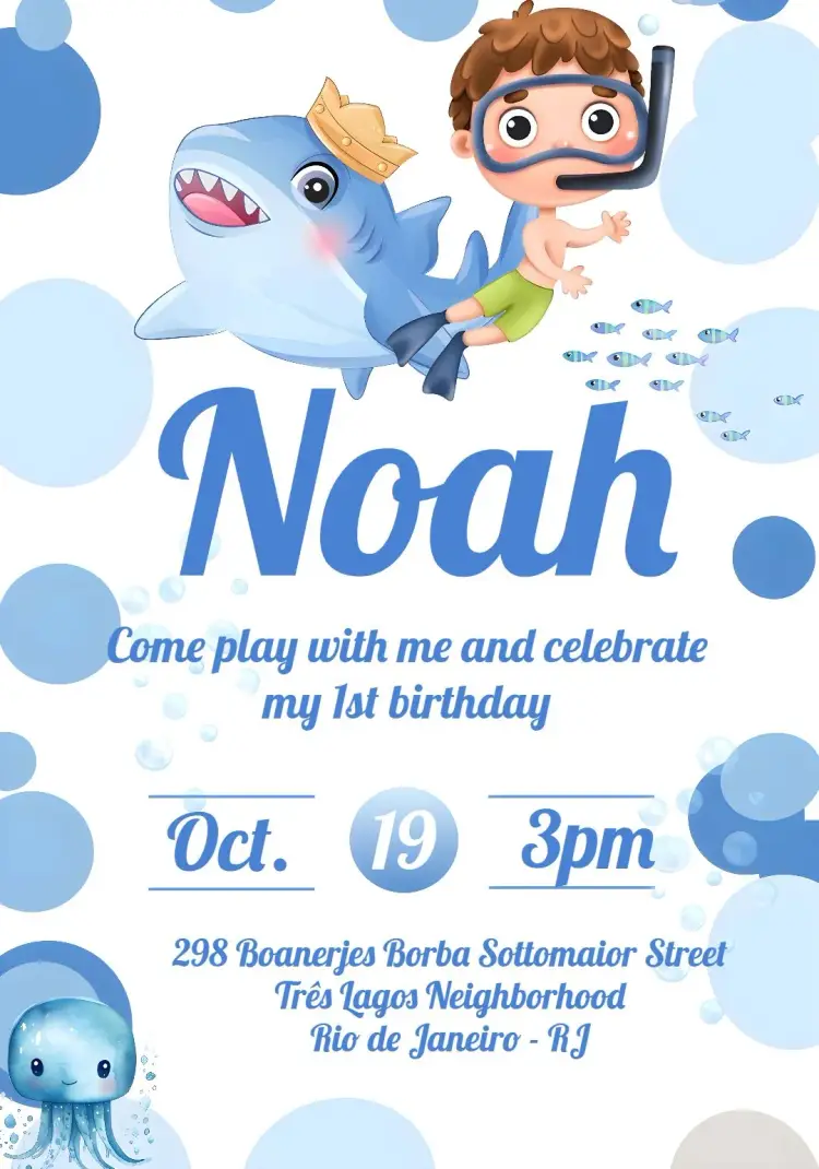 Under the Sea Octopus invitation