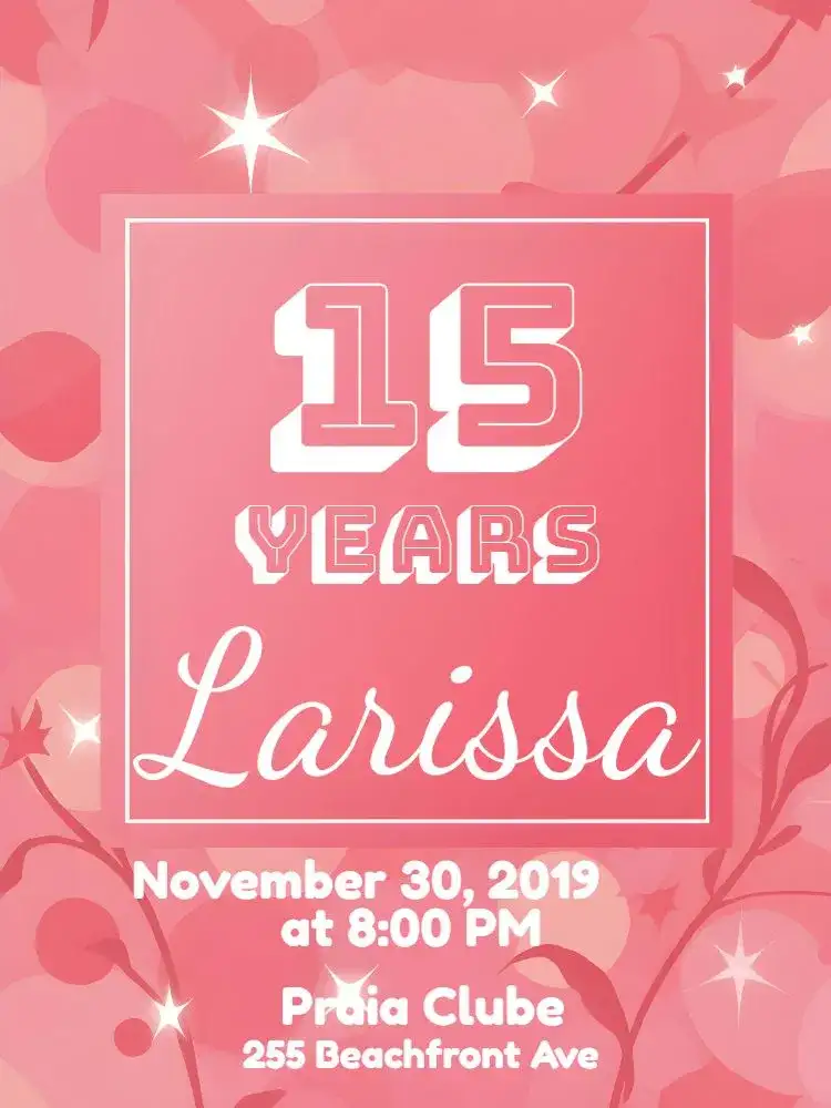 15 Years - Pink And White