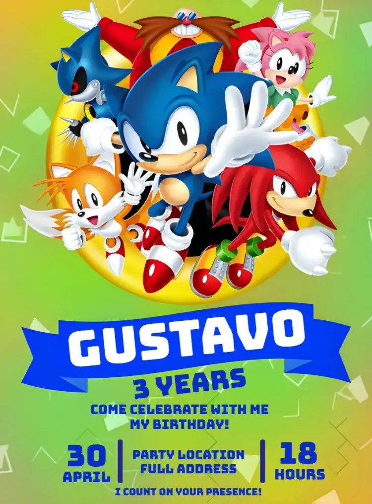 Sonic Amy invitation