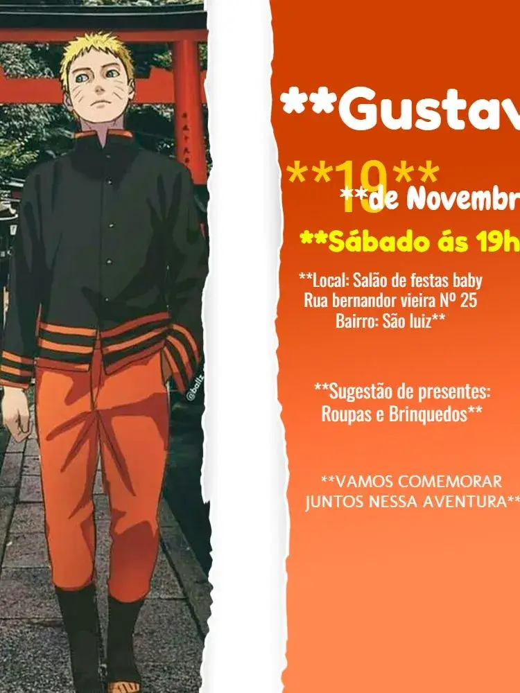 Naruto Banner invitation