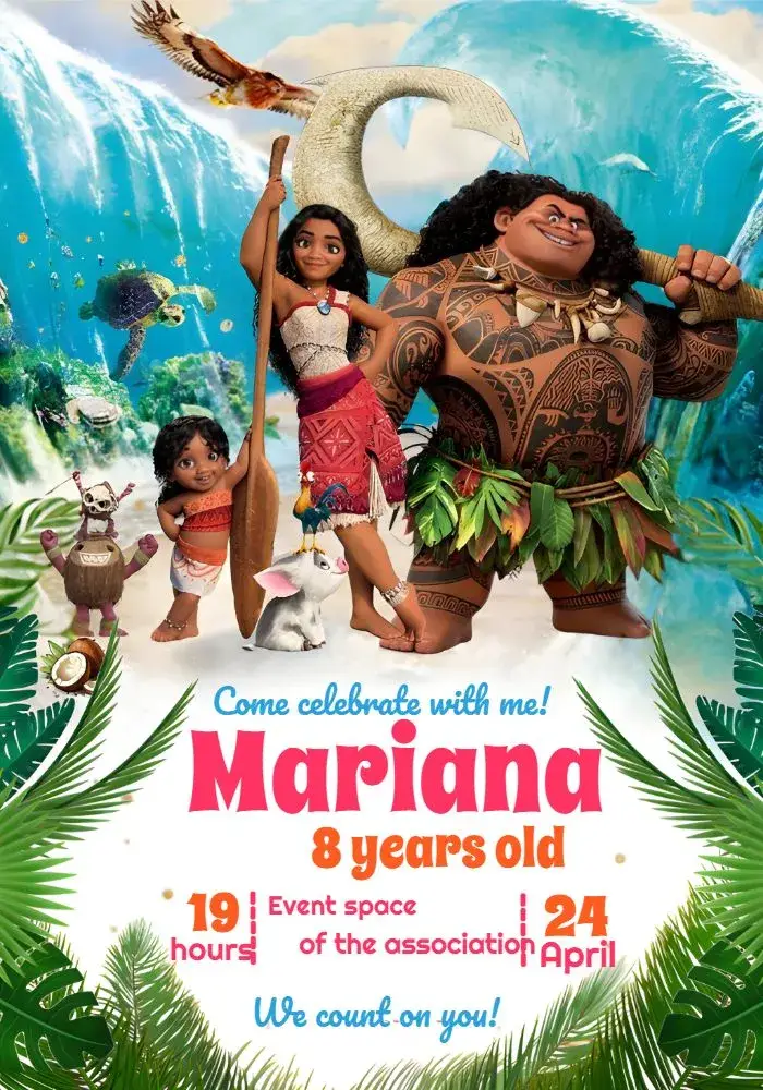 Moana 2 Sister invitation