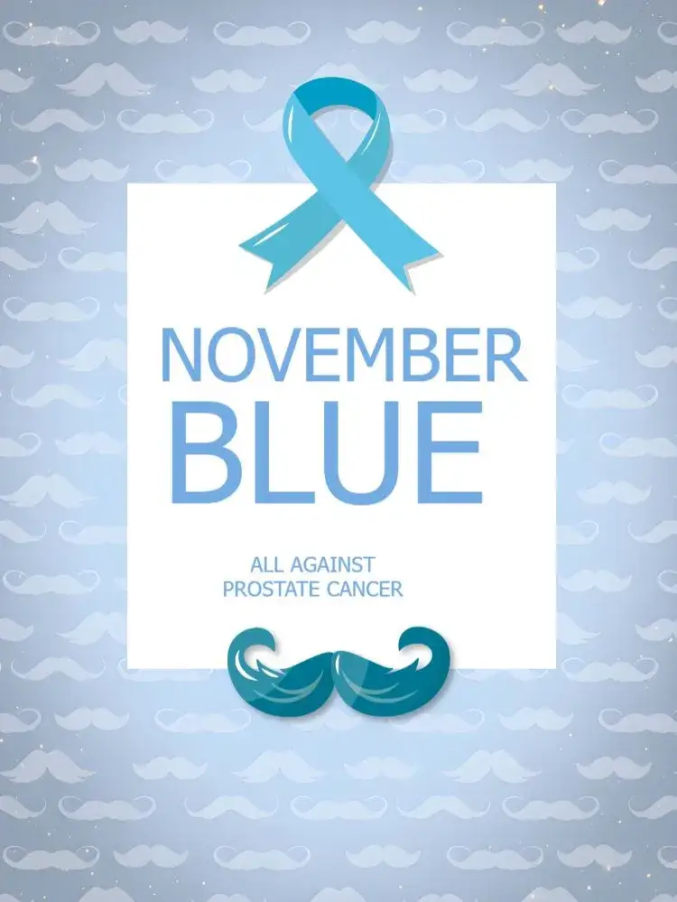 Invitation Post For Movember Blue Man – Most searched for theme blue, modern, minimalist, clean, informative