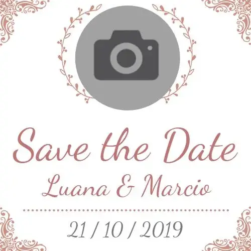 Invite Save The Date Arabesque Digital editable and customizable
