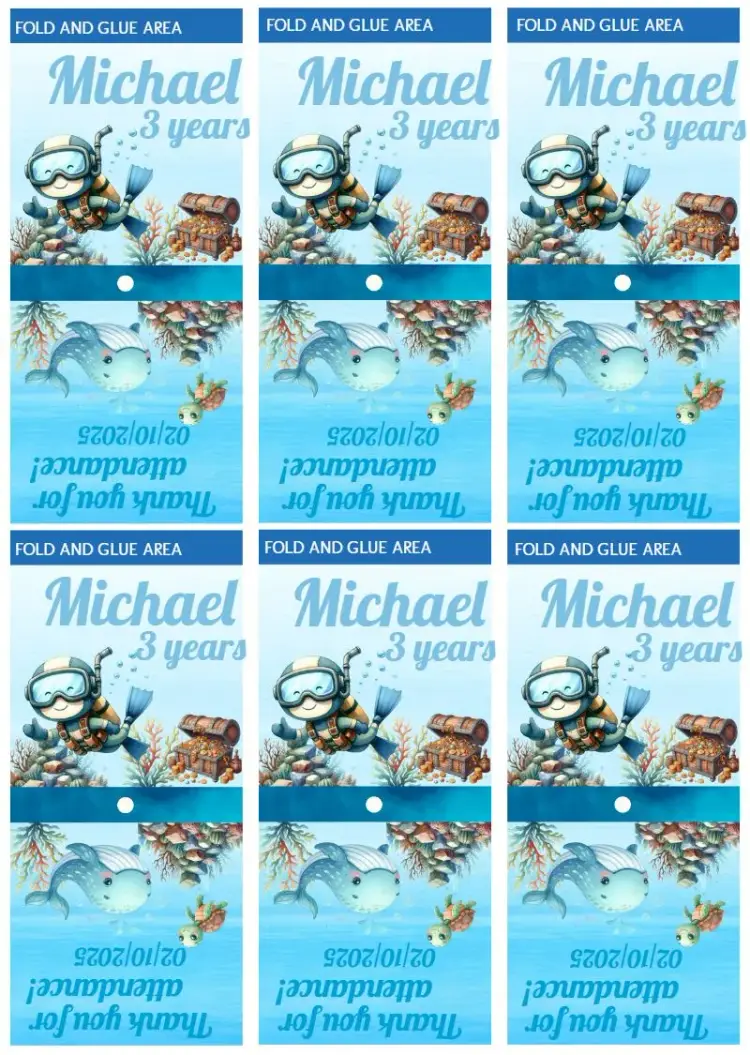 Lollipop Cover Under the Sea Case invitation