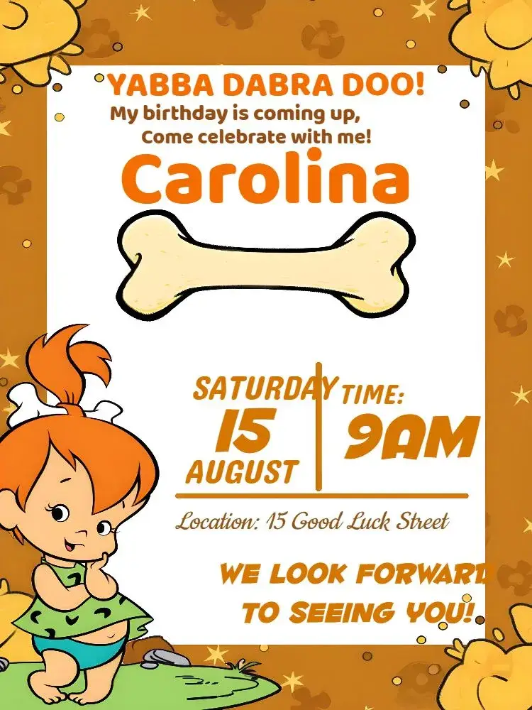 Pedrita Orange invitation