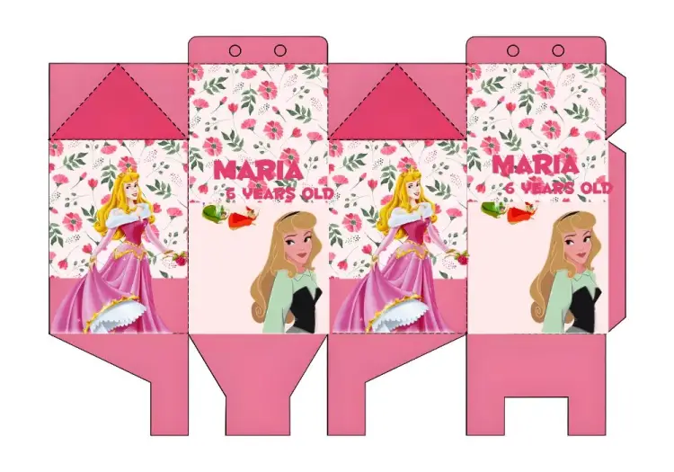 Milk Box Aurora Sleeping Beauty Girl invitation