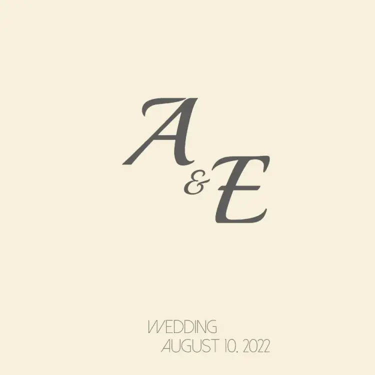 Logo Monogram Wedding Gray invitation