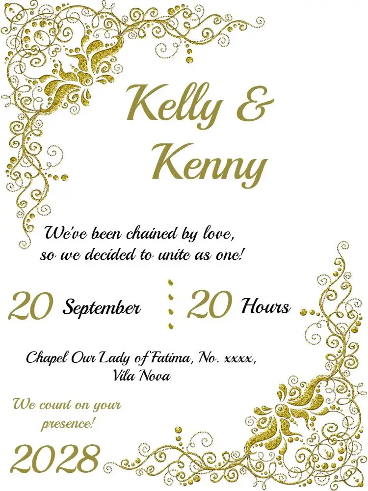 Invite Arabesque White Wedding editable and customizable