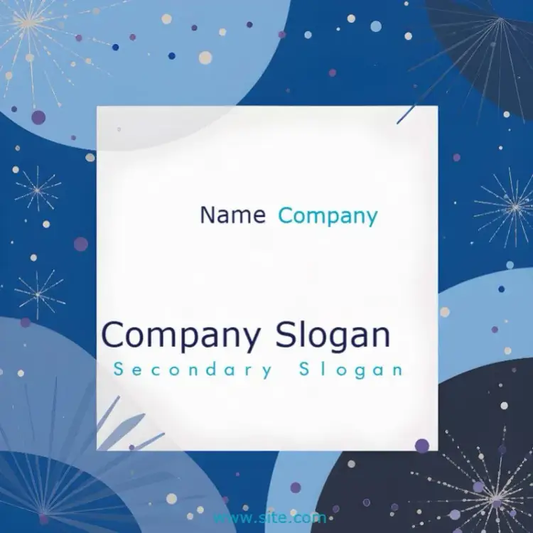 Abstract Blue Business Post invitation