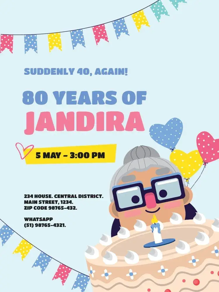 Funny For 3rd Age Blue Adult invitation