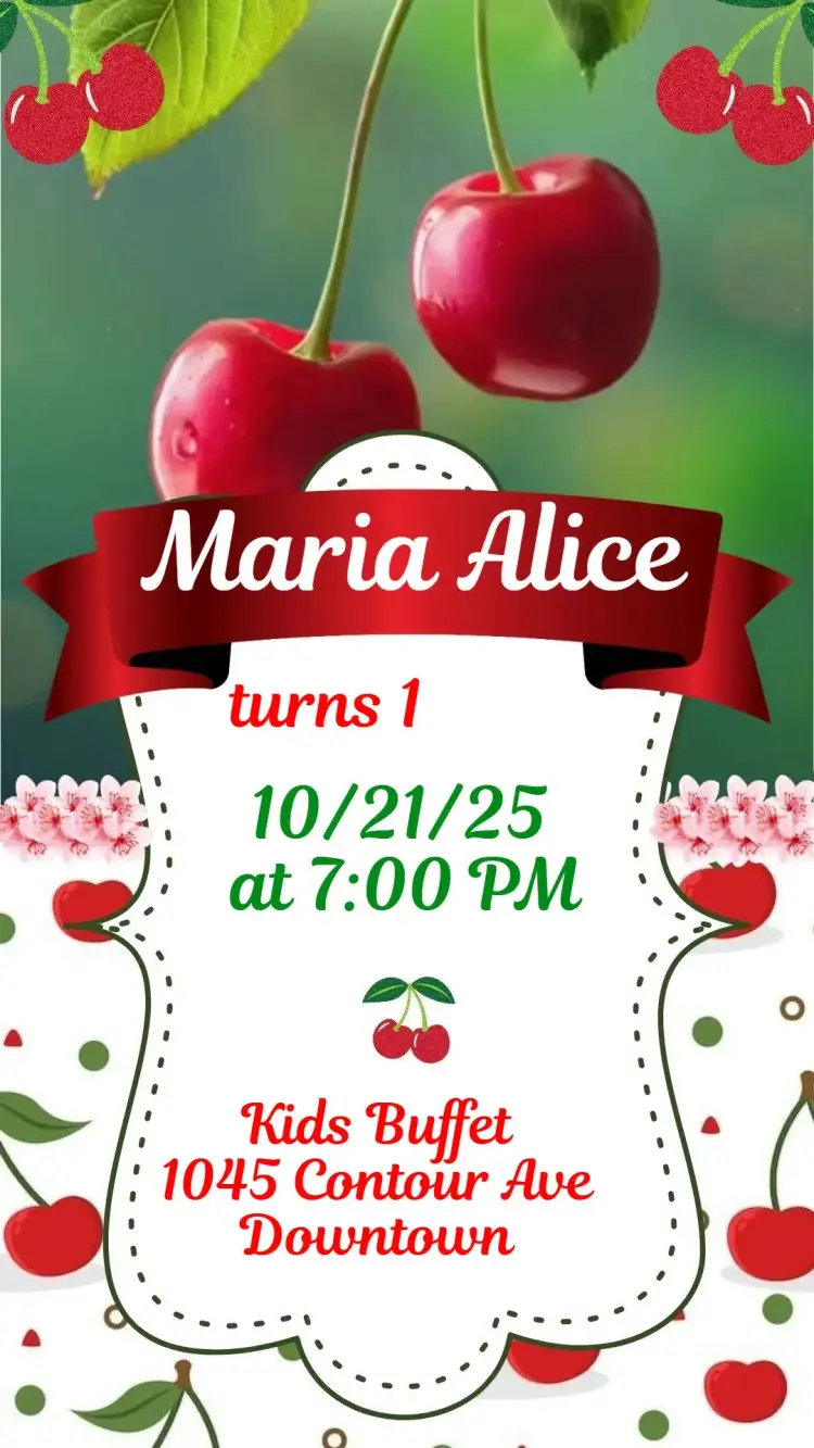 Cherry invitation