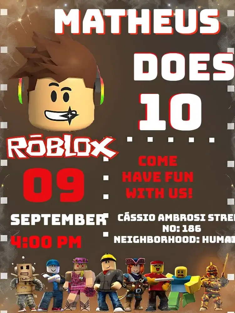 Red Roblox invitation