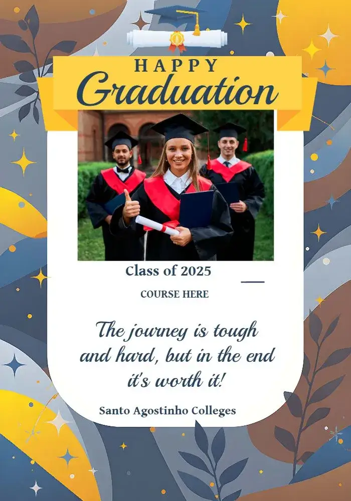 Invitation Graduation Card With Photo Celebration – Graduation theme modern, colorful, elegant, youthful, classic