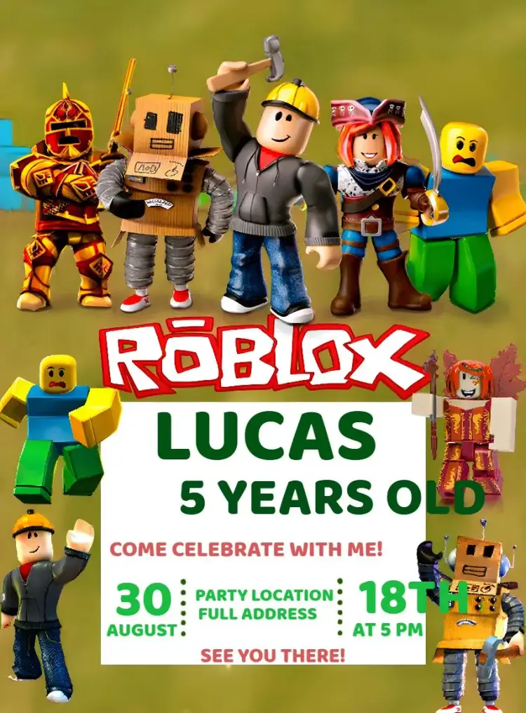 Roblox Gamer invitation