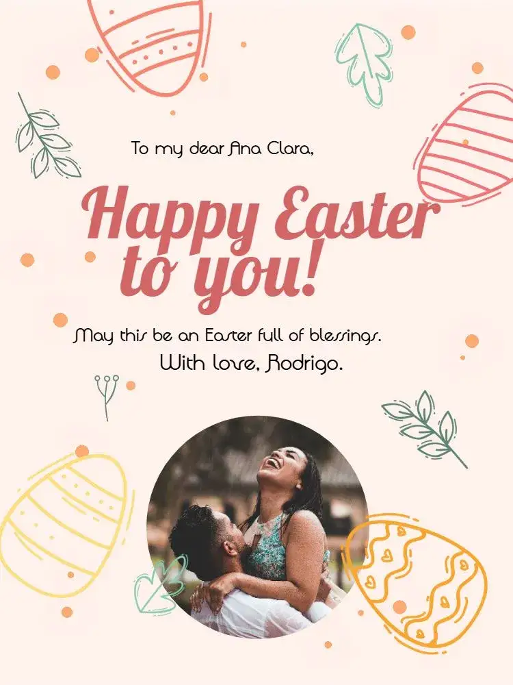 Invitation Happy Easter Card With Lilac Photo – Commemorative Dates theme lilac, colorful, cheerful, festive, modern, contemporary